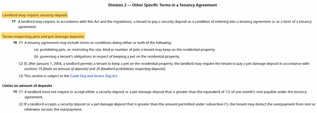 Vancouver Rental Laws
